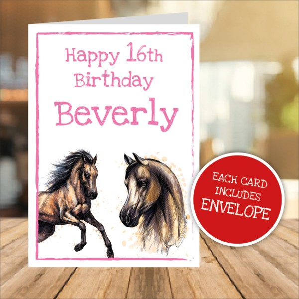 Horse Personalised Birthday Card