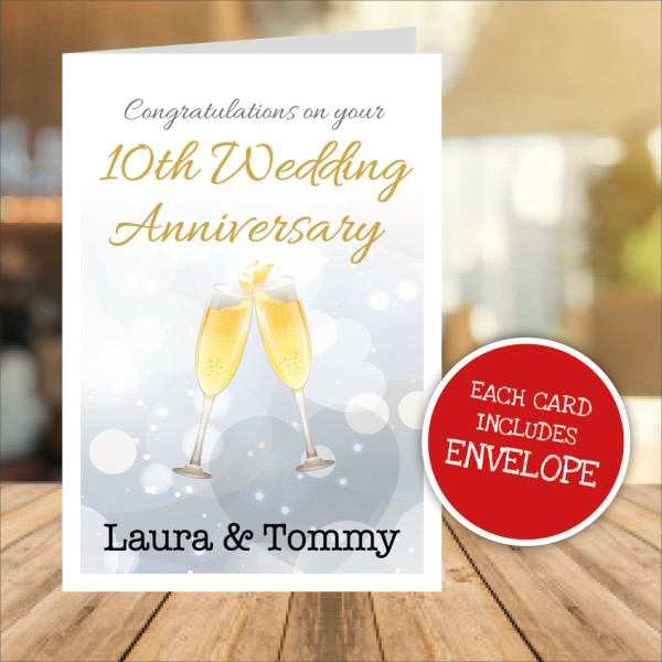 Congratulations on your Wedding Anniversary Personalised Card