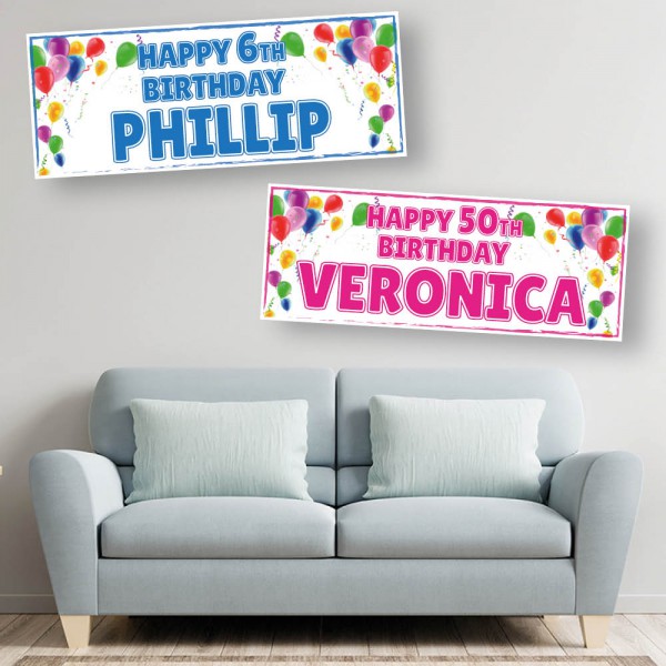 Balloon Corner Personalised Birthday Banners