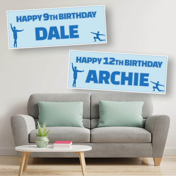 Ballet Dancer Boy Personalised Birthday Banners