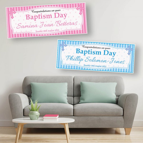 Baptism (Congratulations) Personalised Banners