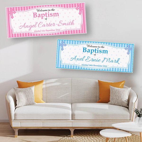 Baptism (Welcome to) Personalised Banners