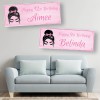 Beauty Hair Bow Personalised Birthday Banners