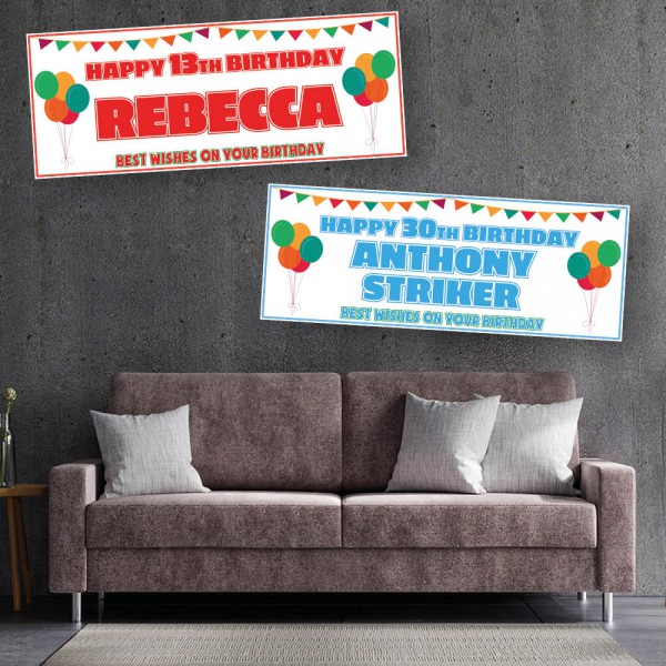 Best Wishes Personalised Birthday Banners