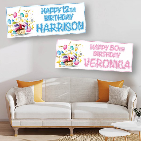 Celebration Cake Personalised Birthday Banners