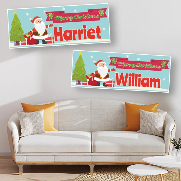 Santa Claus Personalised Christmas Banners