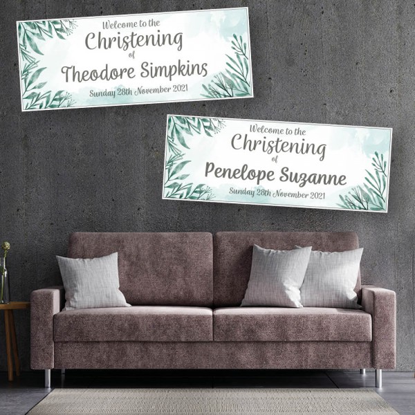 Christening Day Personalised Banners 