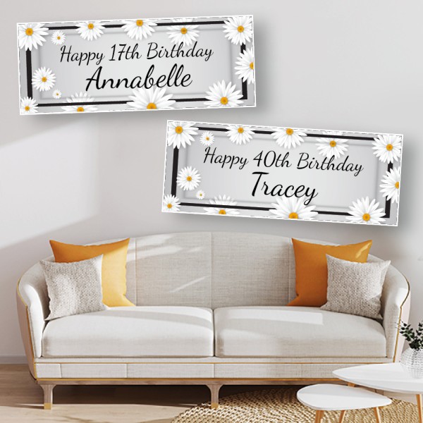 Daisy Personalised Birthday Banners