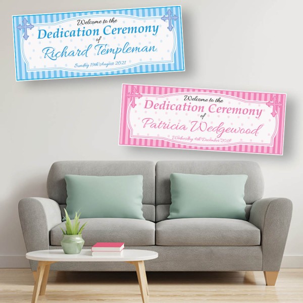 Dedication Ceremony (Welcome to) Personalised Banners