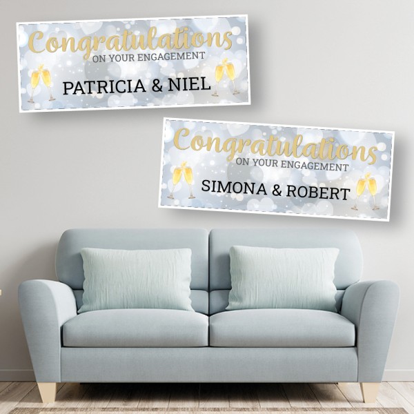 Engagement Congratulations Without DATE Personalised Banners