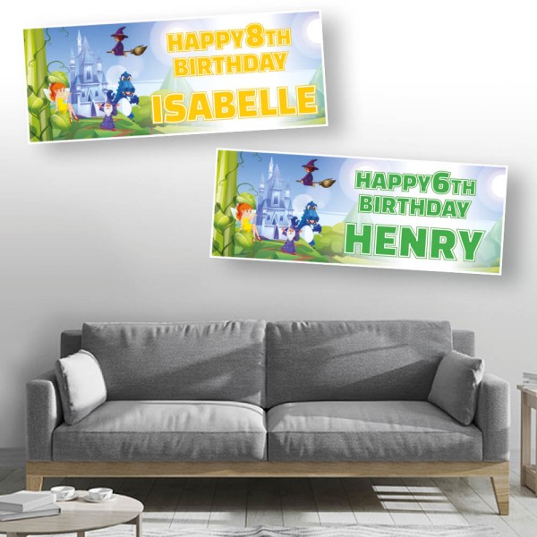 Fairytale Personalised Birthday Banners