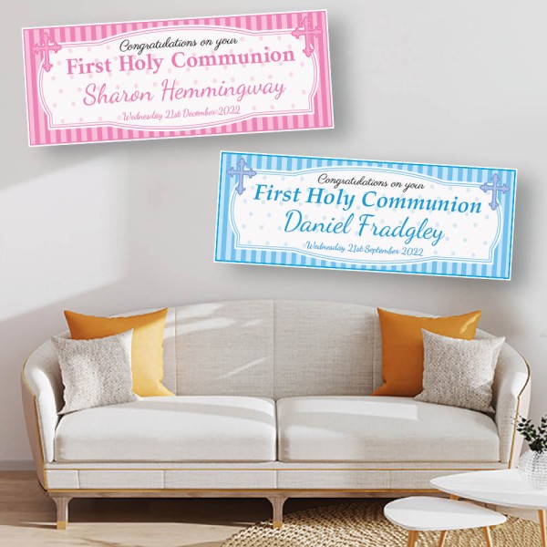 First Holy Communion (Congratulations) Personalised Banners