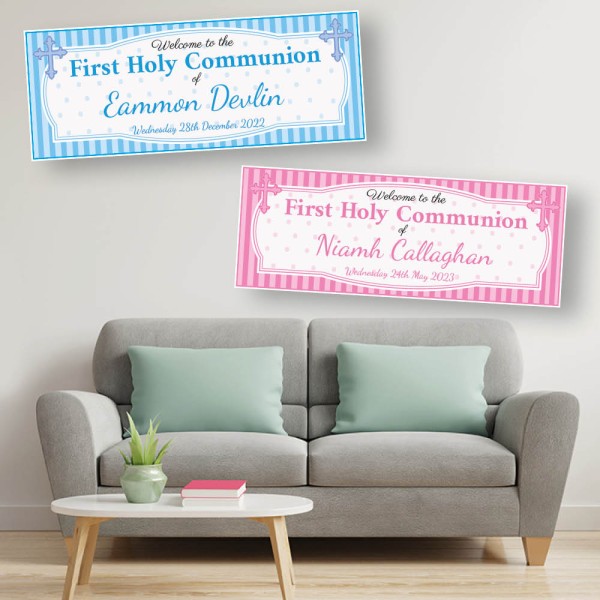 First Holy Communion (Welcome to) Personalised Banners