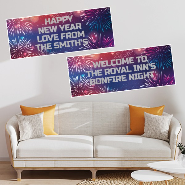Firework Personalised Party Banners 