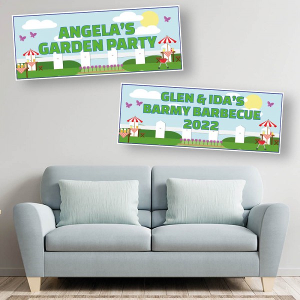 Garden Party Barbecue Party Personalised Banners