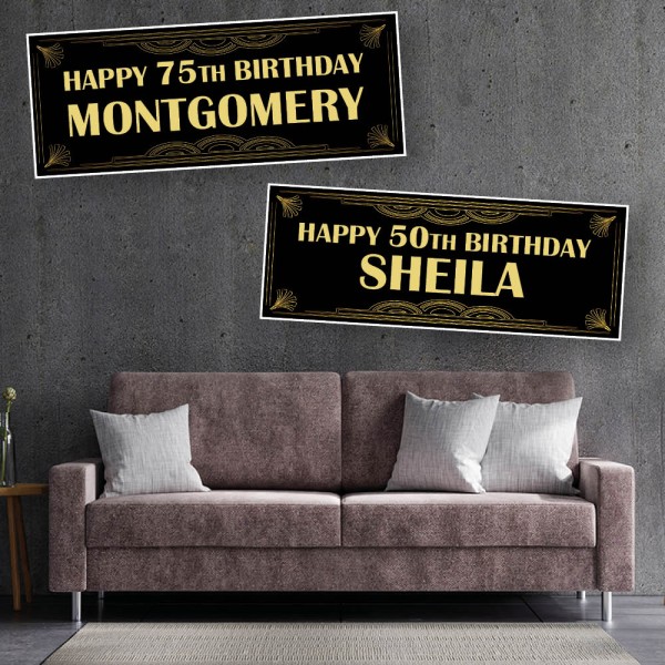 The Great Gatsby Personalised Birthday Banners