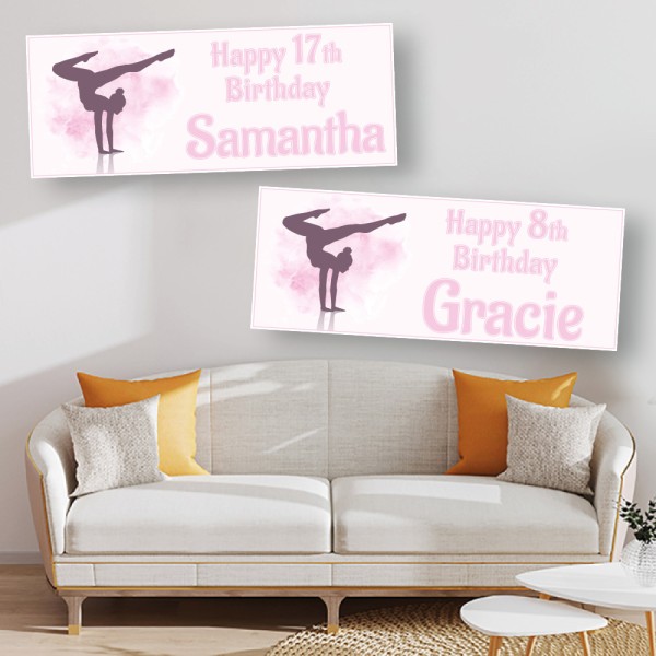 Gymnastics Personalised Birthday Banners