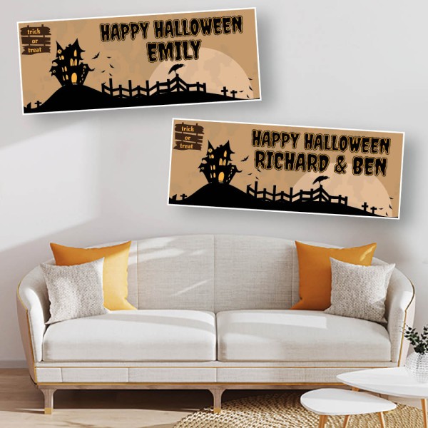 Happy Halloween Trick or Treat Personalised Banners