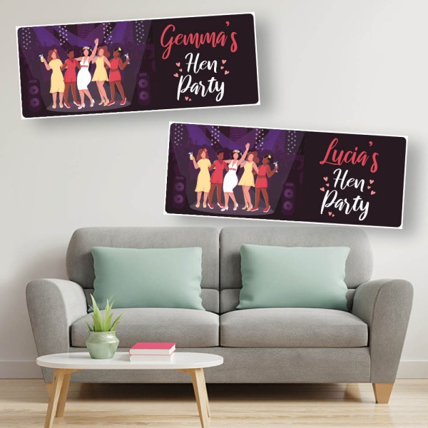 Hen Party Bride Personalised Banners