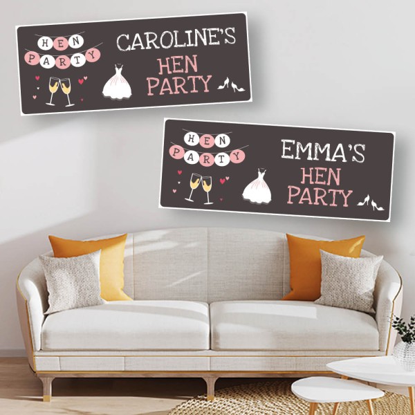 Hen Party Personalised Celebration Banners