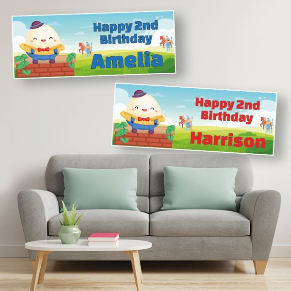 Humpty Dumpty Personalised Birthday Banners
