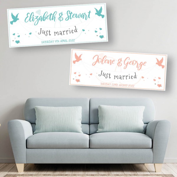 Just Married Personalised Banners