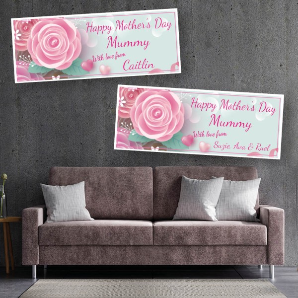 Mother's Day Rose Personalised Banners - Mummy