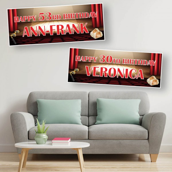 Musical Theatre Stage Personalised Birthday Banners