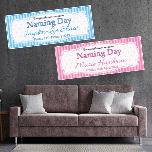 Naming Day (Congratulations) Personalised Banners