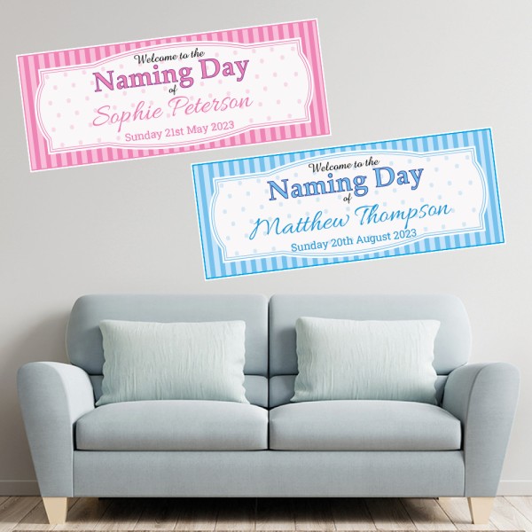 Naming Day (Welcome to) Personalised Banners