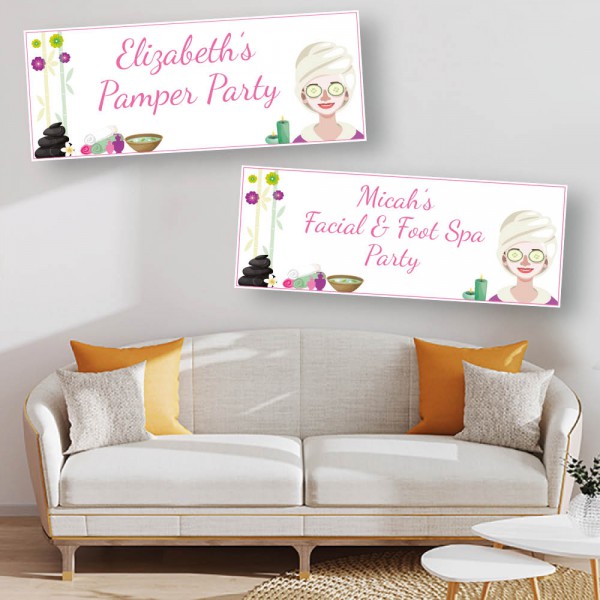 Pamper Party Personalised Banners