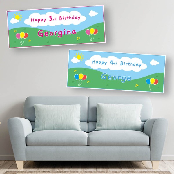 My Birthday Party Personalised Birthday Banners