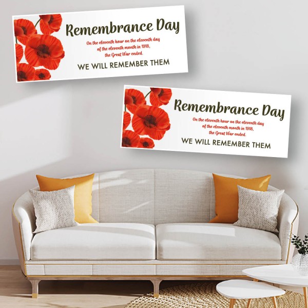 Remembrance Day We Will Remember Them Poppy Day Banners