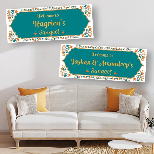 Sangeet Celebration Personalised Party Banners