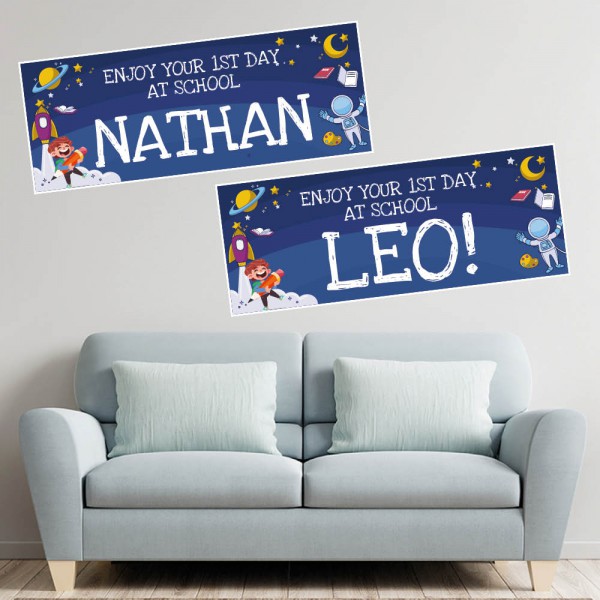 First Day At School Personalised Celebration Banners
