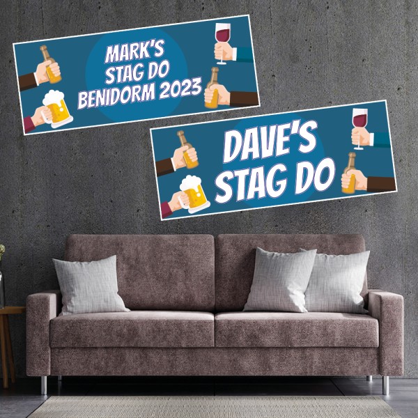 Stag Do Beers Personalised Party Banners