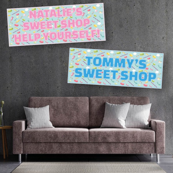 Sweet Shop Personalised Celebration Banners