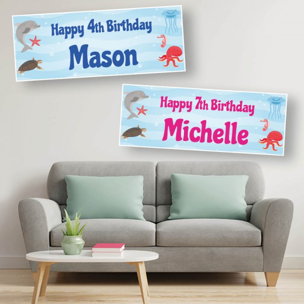 Under The Sea Personalised Birthday Banners