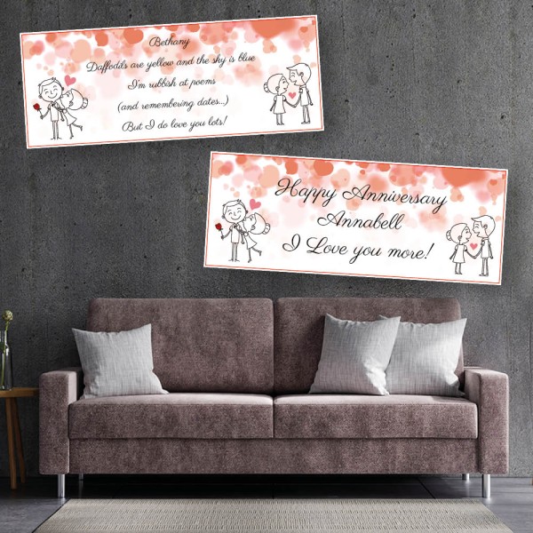 Loving Couple Personalised Valentine's Day Banners